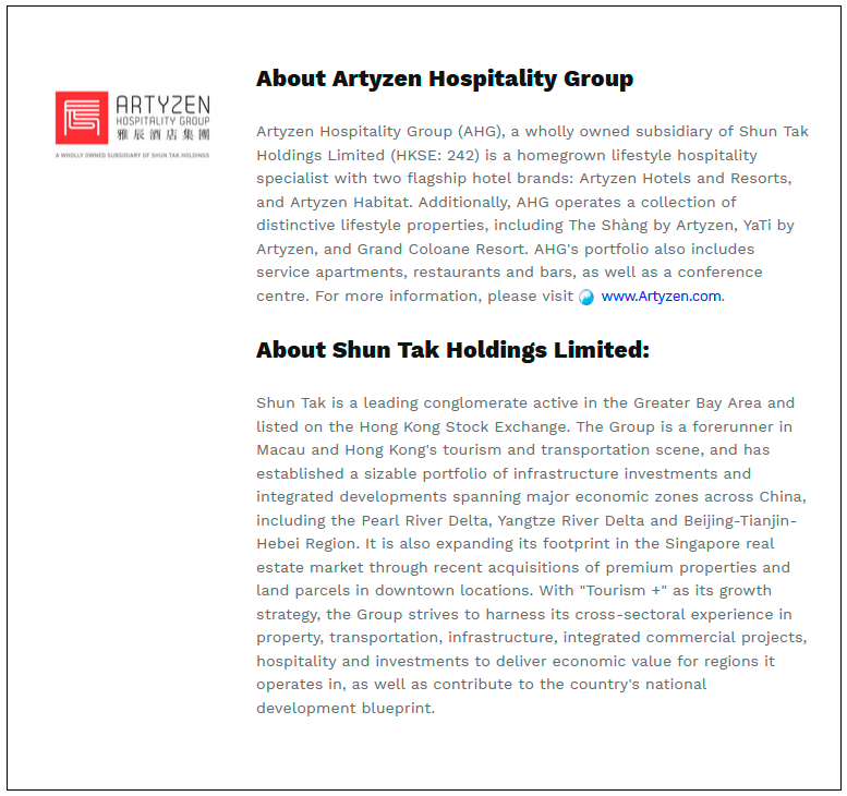 $!Artyzen Hospitality Group Expands to Xi’an with New Luxury Lifestyle Hotel