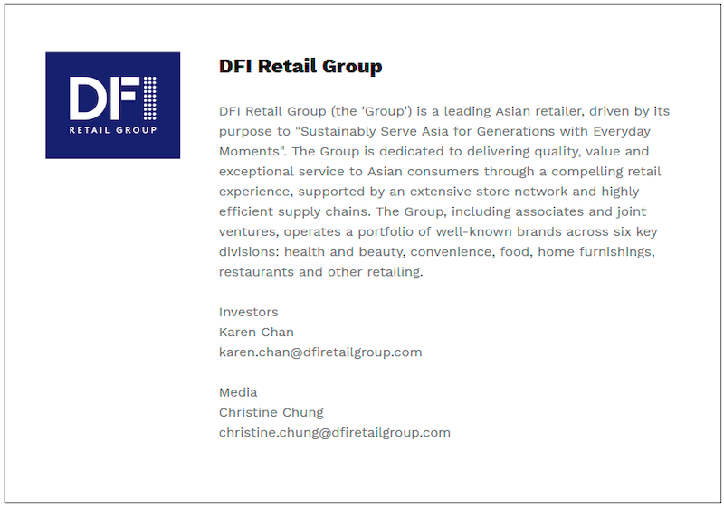 $!DFI Retail Group to Announce 2024 Full Year Financial Results and Host Analyst Presentation Live Webcast