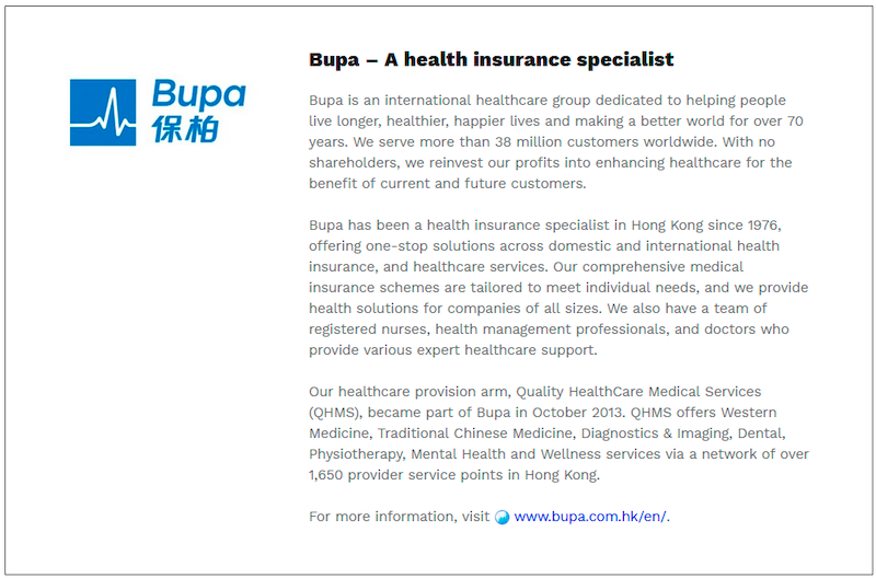 $!Bupa expands its Connected Care commitment with the new Global Prestige VHIS Plan (Signature) for discerning customers