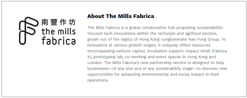 $!The Mills Fabrica Launches New Service to Support Brands and Organisations Advance Their Sustainability Journey