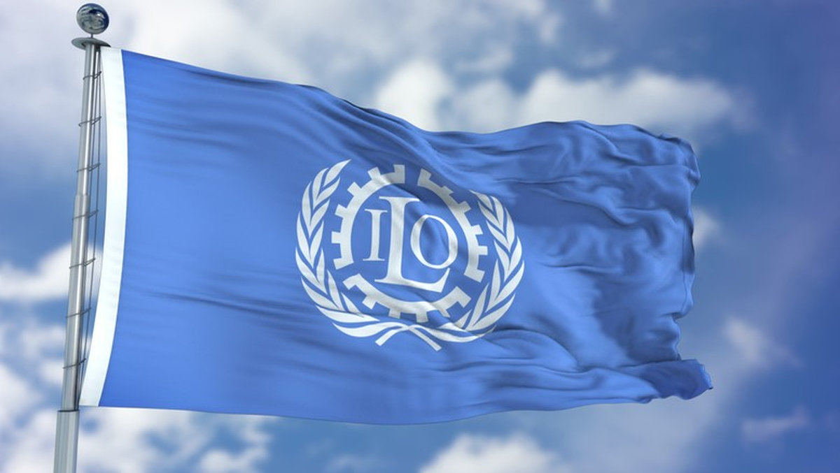 International Labour Organization (ILO) flag. - iStock Photo