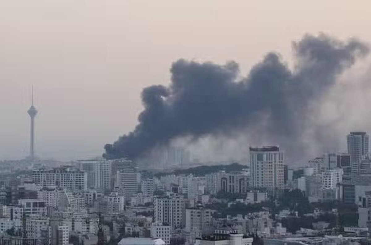 Smoke rises following an Israeli attack on the IRIB building, the country’s state broadcaster, in Tehran, Iran, June 16, 2025. - REUTERS