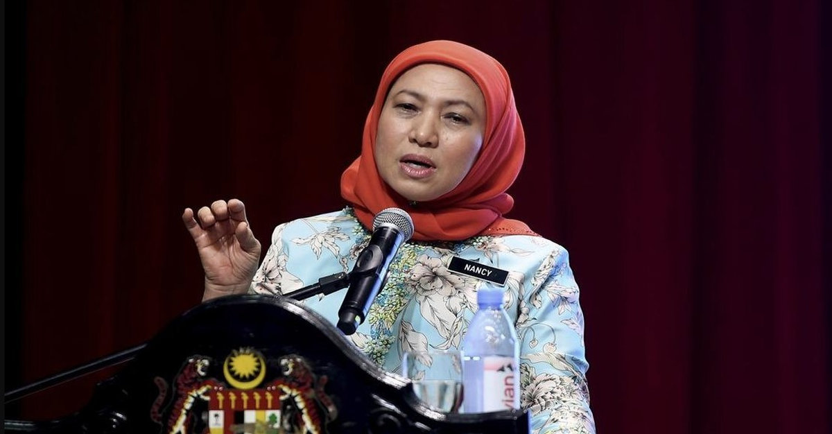 Women, Family and Community Development Minister Datuk Seri Nancy Shukri. - BERNAMA