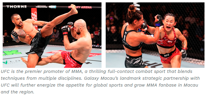 Galaxy Macau and UFC® Announce Multi-Event Strategic Partnership Agreement To Bring Three UFC Events to Galaxy Arena $!Galaxy Macau and UFC® Announce Multi-Event Strategic Partnership Agreement To Bring Three UFC Events to Galaxy Arena