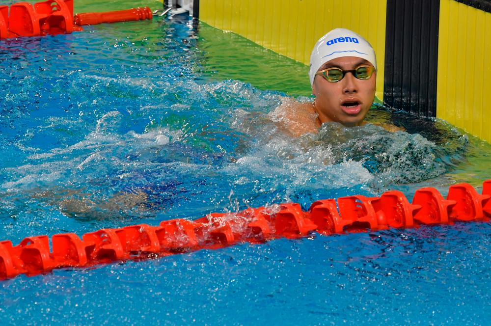National swimmer, Khiew Hoe Yean. - BERNAMAPIX