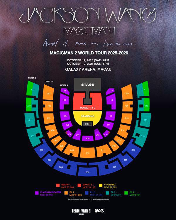 Ticket sales will go live from 5pm on September 9 at Galaxy Ticketing, Damai and Fantopia. $!Ticket sales will go live from 5pm on September 9 at Galaxy Ticketing, Damai and Fantopia.