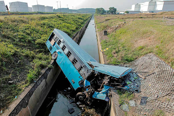 The scene of the accident on April 8, 2019. — BBXpress