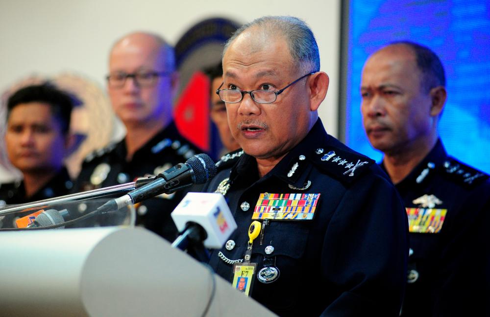 Selangor police chief Datuk Noor Azam Jamaludin gives a press conference on the achievements of the Selangor Police throughout 2019 and Selangor police’s plans for 2020 in Shah Alam, today. - Bernama