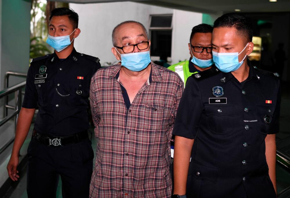 Mohsin Bujang, 62, is brought to the Shah Alam magistrate’s court, on June 5, 2020. — Bernama