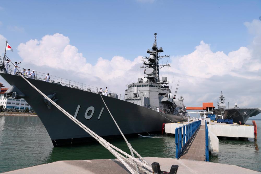 The JS Murasame docked at the jetty of Boustead Star Cruise, Pulau Indah in Port Klang on May 26, 2019. — Bernama