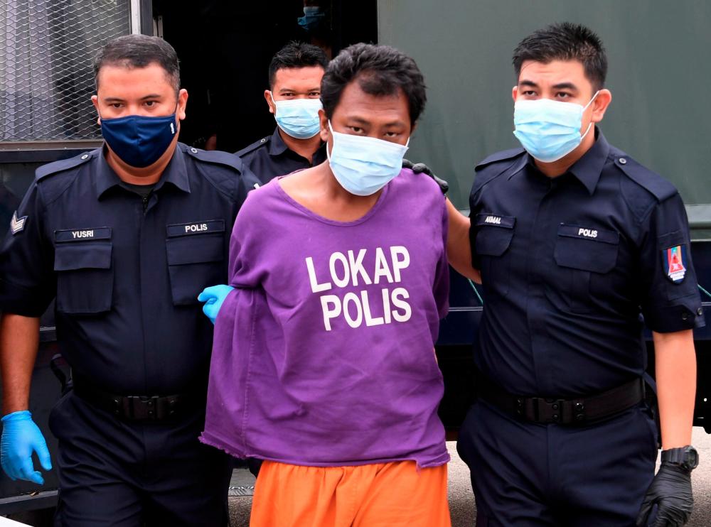 Mohamed Azam Abdul Rasib, 29, nodded his understanding after the charges against him were read out before Magistrate Roslizi Sulaiman, who then set March 28 for mention of the case to obtain a post-mortem, chemical and forensic reports. BERNAMApix