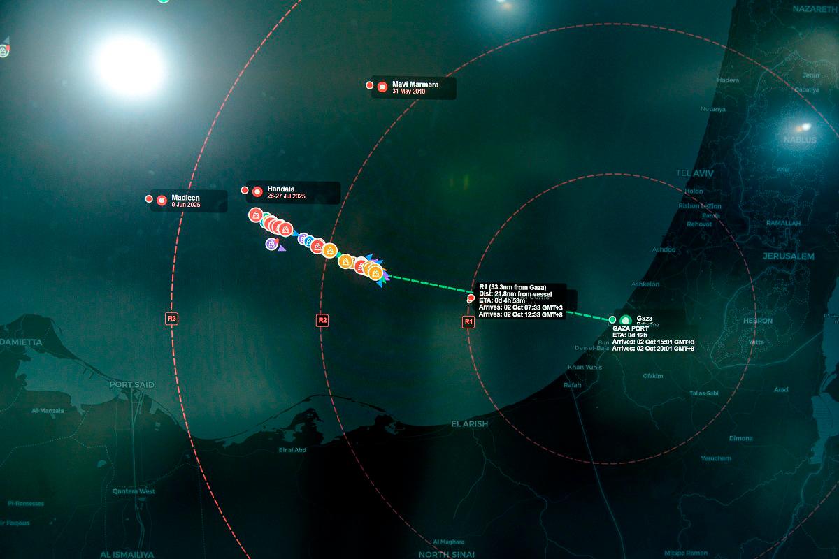 The ongoing live broadcast at the Sumud Nusantara Command Centre. - Bernama file pic