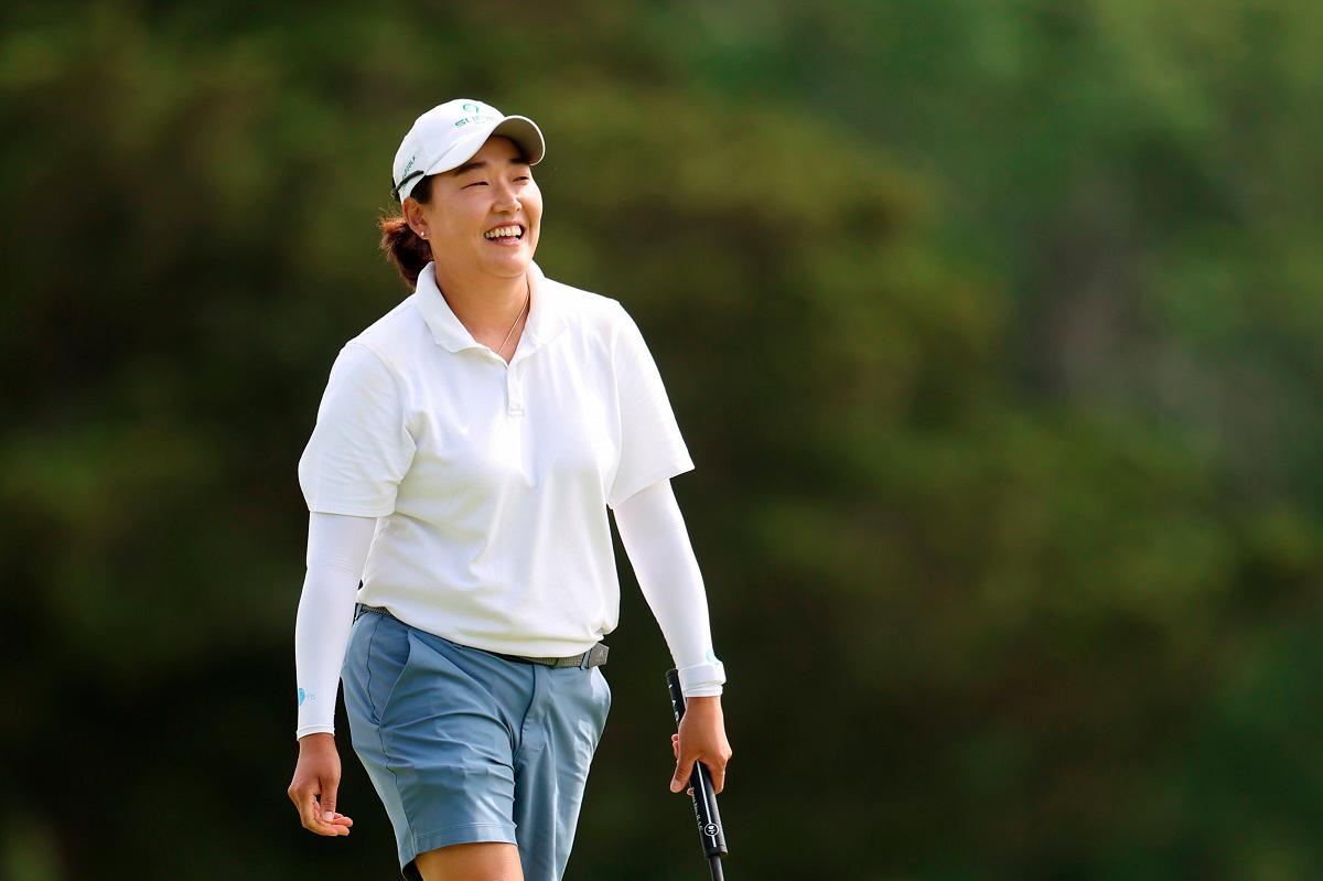 Ilhee Lee of South Korea reacts on the 15th green during the first round of the ShopRite LPGA Classic presented by Acer 2025. – Getty Images