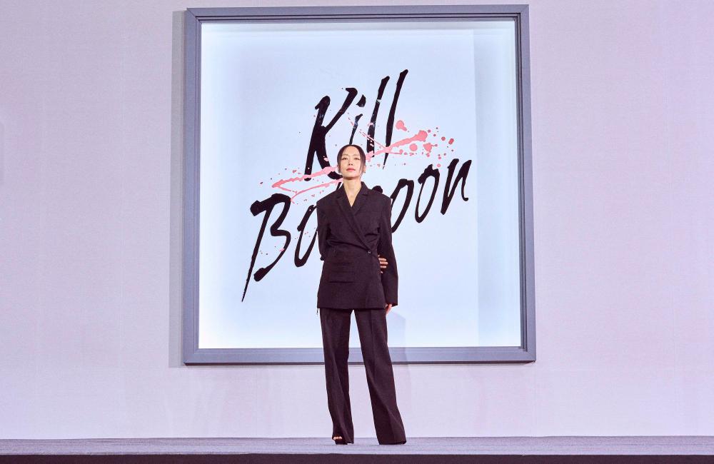 This handout photo taken on March 21, 2023 and provided by Netflix on March 30, 2023 shows South Korean actress Jeon Do-yeon posing during a press conference to promote the Tarantino-esque action thriller “Kill Boksoon” in Seoul. AFPPIX