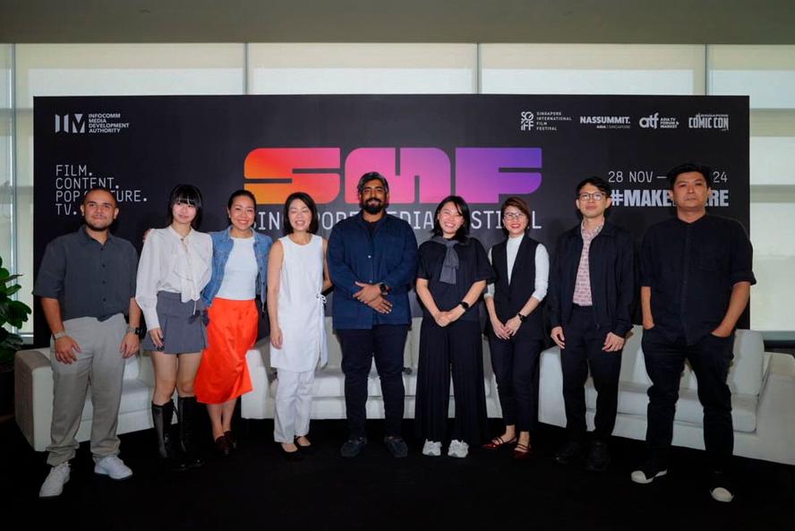 (From left to right - Nizar Salman, Head of Events at NAS Summit; Rurusama, Singapore cosplayer and content creator; Veronica Yong, Director, Business Development and Marketing at IMDA; Yvonne Tang, Cluster Director for Media Industry Cluster at IMDA; Phillson Rajan, Head of Labs, Beach House Pictures; Sylvia Chan, Travel Content Creator; Joyce Chua, Senior Project Manager, Asia TV and Forum &amp; Market; Jeremy Chua, General Manager, Singapore International Film Festival; Paul Hendricks, Content and Marketing Manager, Singapore Comic Con)