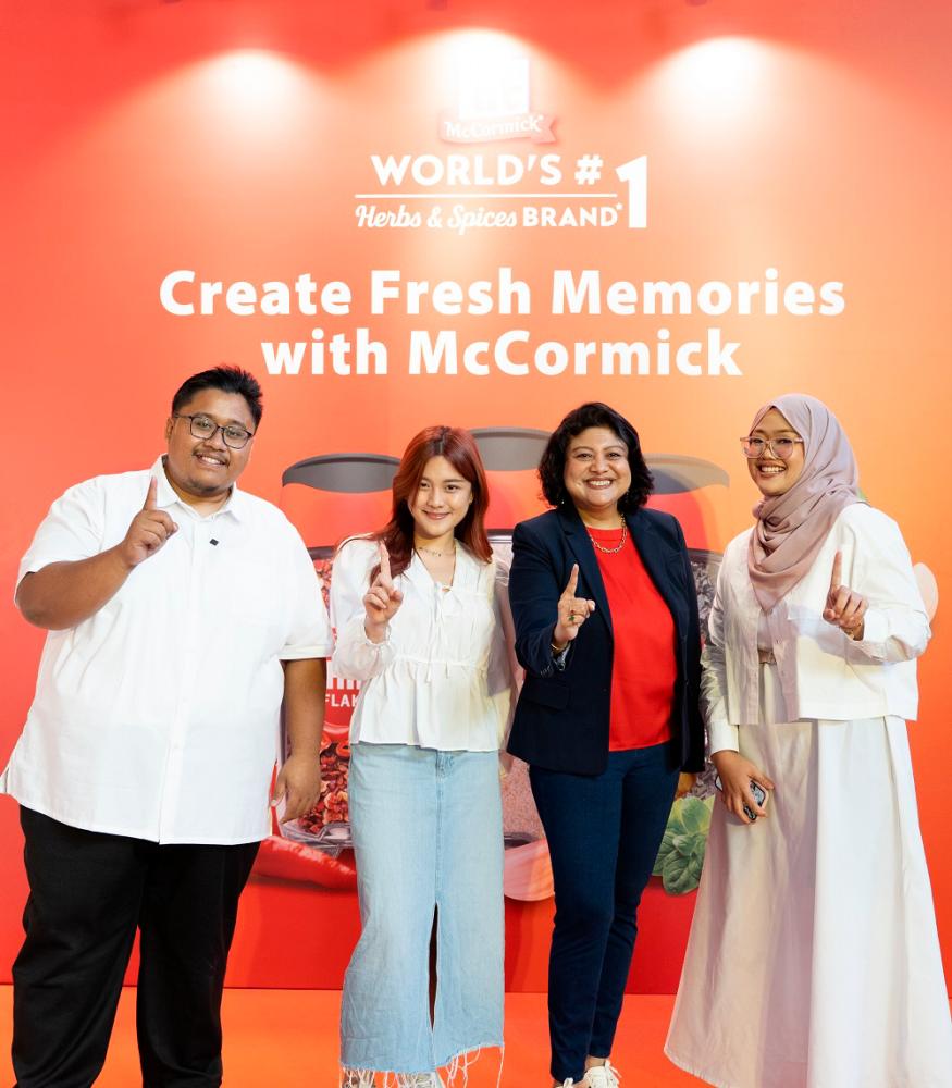 From left: Qayyum, Yeong, Priya and Syifa at the media event yesterday.