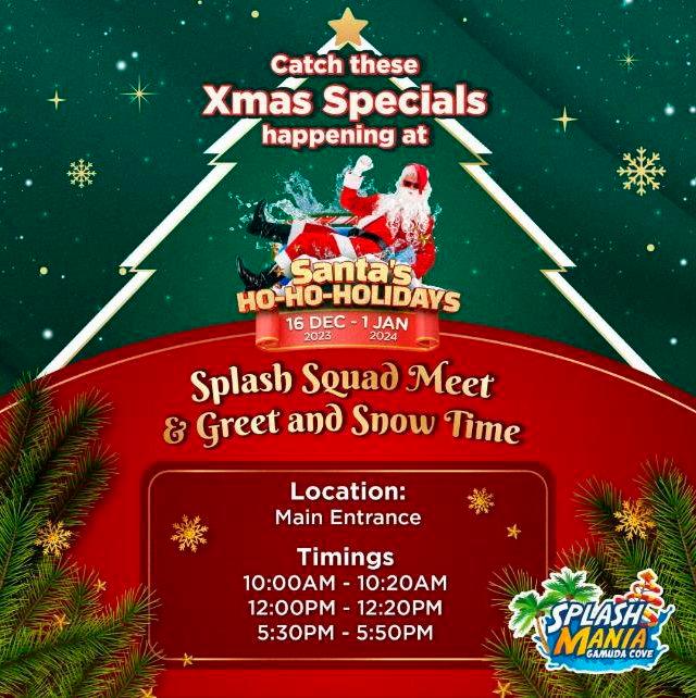 ‘Santa’s Ho-Ho-Holidays’ at SplashMania Waterpark $!‘Santa’s Ho-Ho-Holidays’ at SplashMania Waterpark