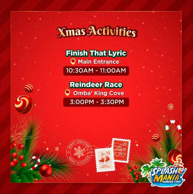 ‘Santa’s Ho-Ho-Holidays’ at SplashMania Waterpark $!‘Santa’s Ho-Ho-Holidays’ at SplashMania Waterpark