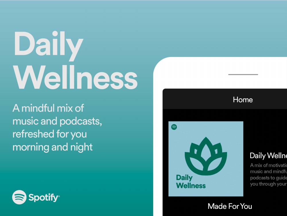 Start and end your day positively with Spotify’s Daily Wellness playlist