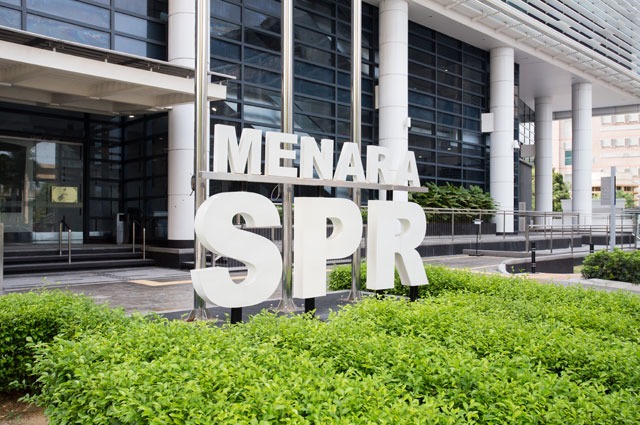 Election Commission headquarters at Menara SPR in Putrajaya.