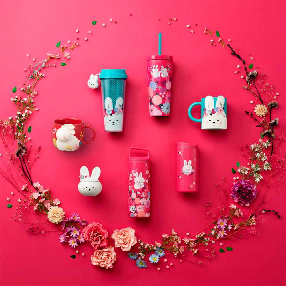 A selection of Starbucks’ festive Year of the Rabbit merchandise. $!A selection of Starbucks’ festive Year of the Rabbit merchandise.
