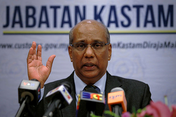 Customs director-general Datuk Seri Subromaniam Tholasy during a press conference on Feb 28, 2019. — Bernama