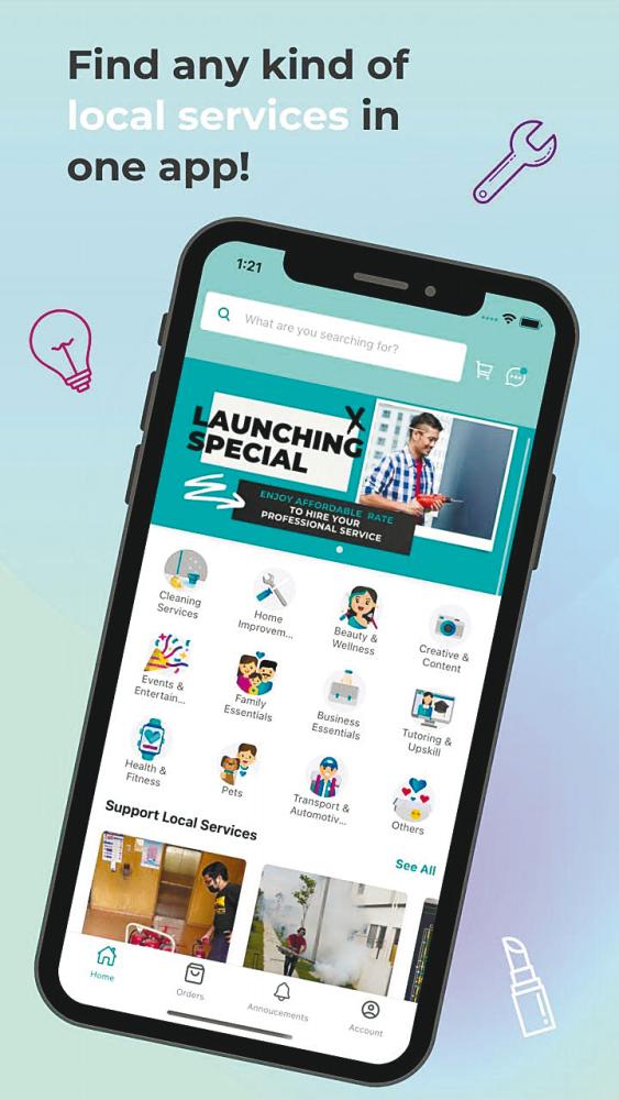 The Swifty app allows users to browse through service provider portfolios and profiles before hiring. $!The Swifty app allows users to browse through service provider portfolios and profiles before hiring.