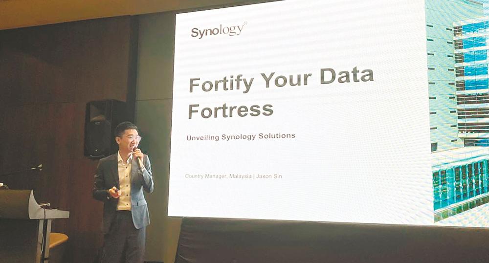 Sin speaking at Synology’s media presentation today.