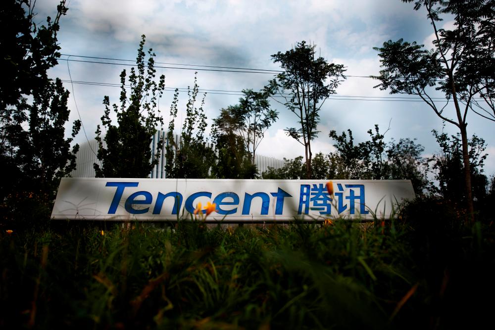 A logo of Tencent, owner of a messaging app WeChat, in Beijing, China. – REUTERSPIX