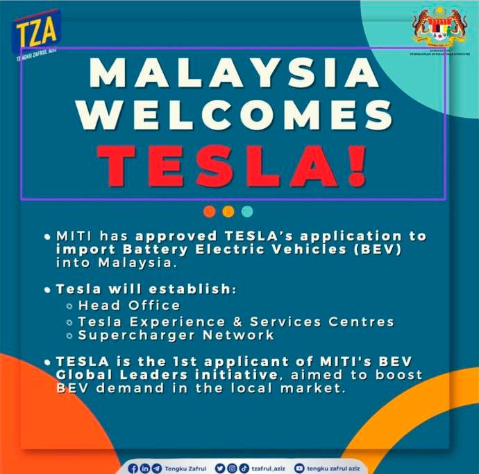 Confirmed: Tesla Is Coming to Malaysia Officially $!Confirmed: Tesla Is Coming to Malaysia Officially