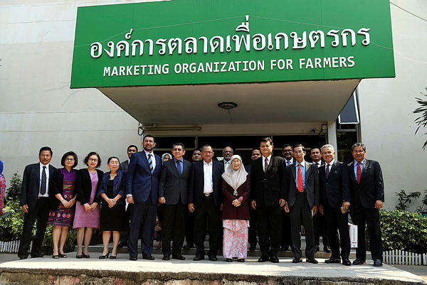 Deputy Prime Minister Datuk Seri Dr Wan Azizah Wan Ismail (5th from R) in a photo session during her visit to Or Tor Kor in Thailand on Jan 25, 2019. — Bernama