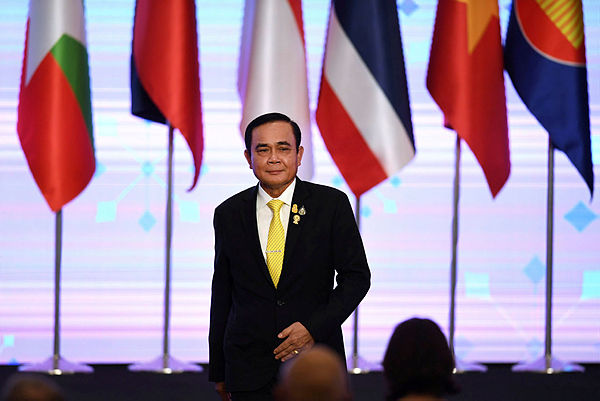 Thailand’s Prime Minister Prayut Chan-O-Cha attends the opening ceremony of the 52nd Association of Southeast Asian Nations (Asean) Foreign Ministers’ Meeting in Bangkok on July 31. — AFP