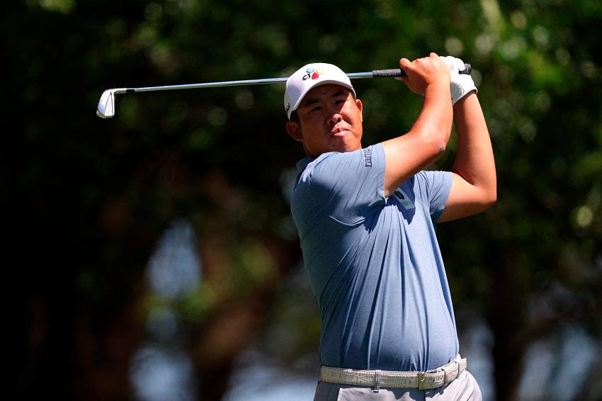 Byeong Hun An of South Korea plays his shot from the fourth tee during the third round of the 2024 Masters Tournament. – AFPPIX