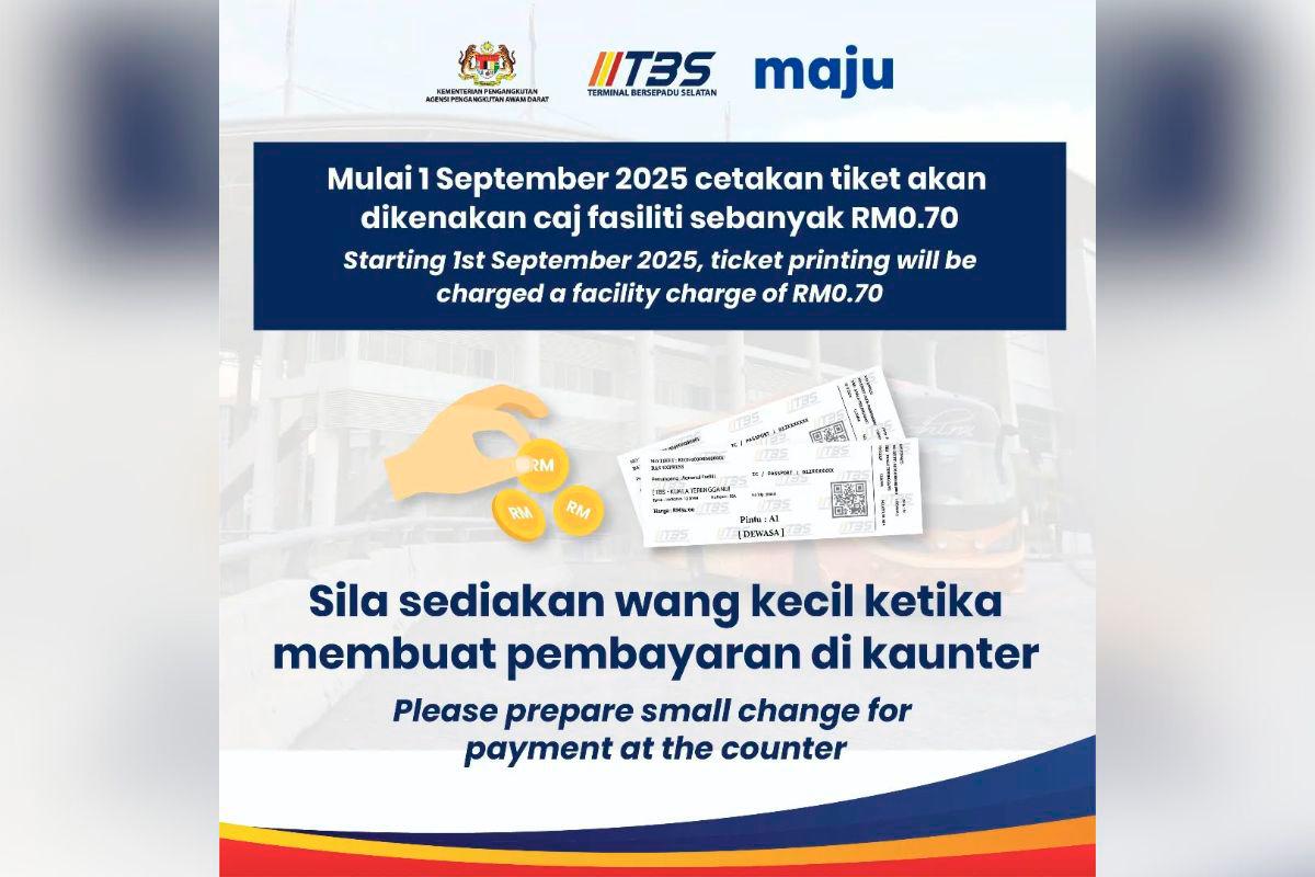 Credit: Terminal Bersepadu Selatan - OFFICIAL / Facebok