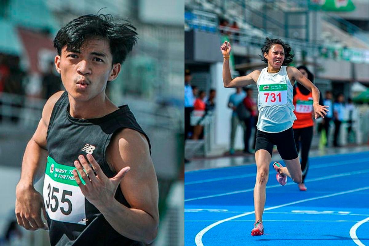 National athletes Pengiran Aidil Auf Hajam (left) and Zaidatul Husniah Zulkifli (right). - BERNAMA