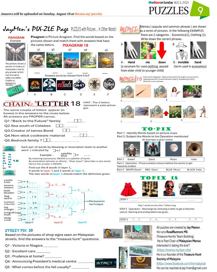 PUZZLES AUG 03, 2025
