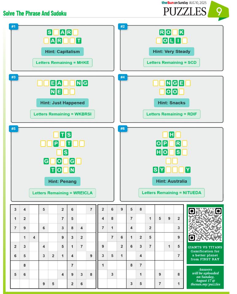 PUZZLES AUG 10, 2025