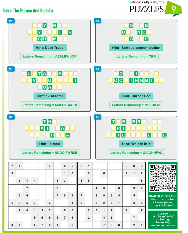 PUZZLES AUG 17, 2025