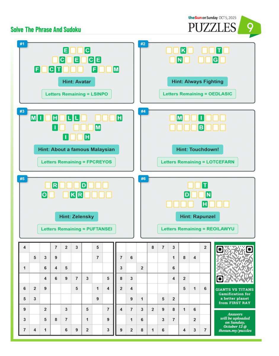 PUZZLES OCT 05, 2025