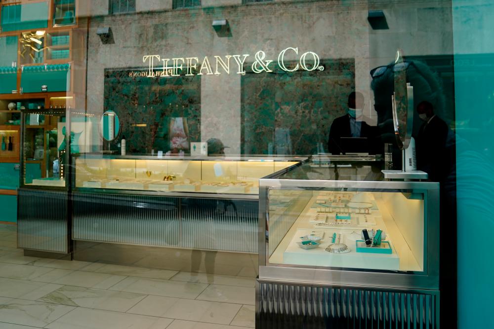 A Tiffany &amp; Co store in the Manhattan borough of New York City in September 2020. – REUTERSPIX