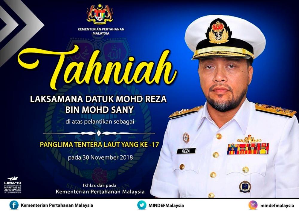 Mohd Reza is new navy chief
