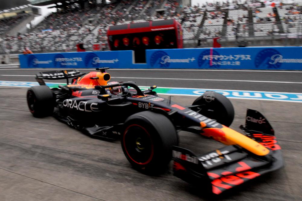 Red Bull Racing’s Dutch driver Max Verstappen returns to the pit during the second practice session for the Formula One Japanese Grand Prix at the Suzuka circuit, Mie prefecture on September 22, 2023. AFPPIX