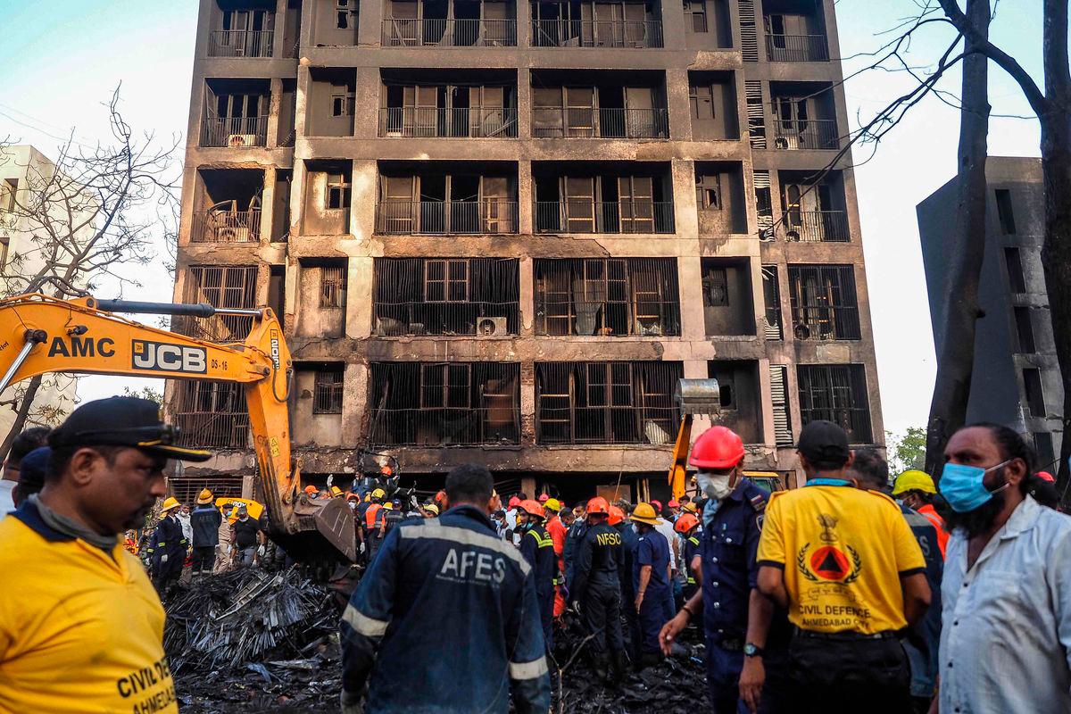 Kawasan perumahan berdekatan lapangan terbang di Ahmedabad. AFPS