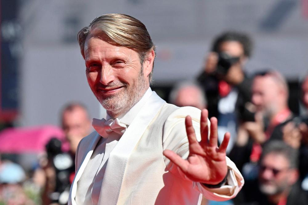 Danish actor Mads Mikkelsen poses during red carpet of the movie “Bastarden (The Promised Land)” presented in competion at the 80th Venice Film Festivalon September 1, 2023 at Venice Lido. AFPPIX