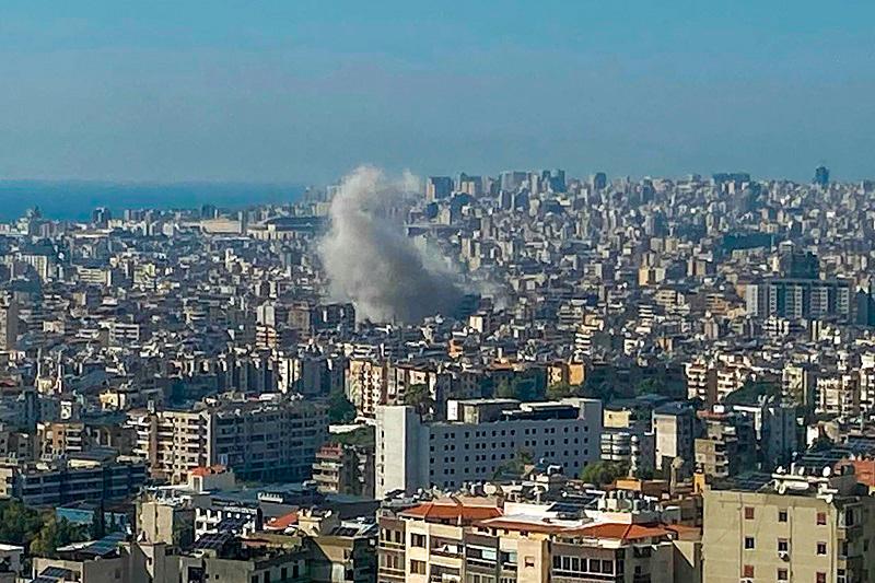 Smoke billows from the site of an Israeli airstrike that targeted Beirut’s southern suburbs on September 26, 2024. Israel flatly rejected on September 26 a push led by key backer the United States for a 21-day ceasefire in Lebanon, as it vowed to keep fighting Hezbollah militants “until victory”. - AFPpix