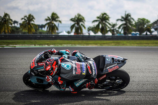 Petronas Yamaha SRT’s French rider Fabio Quartararo takes a corner during the first MotoGP free practice at the Sepang International Circuit on November 1, 2019, ahead of the Malaysian motorcycle Grand Prix. — AFP
