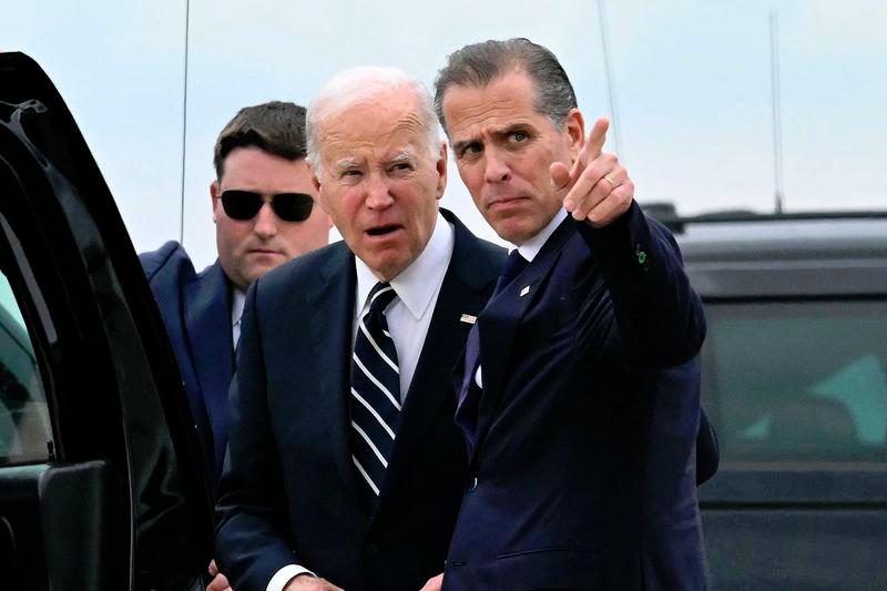 US President Joe Biden and his son Hunter Biden - AFPpix