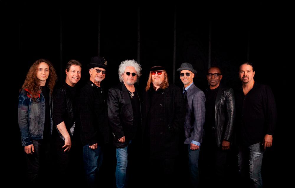 (From left to right) Atlas, Ham, David Paich, Lukather, Williams, Pierce, Phillinganes and Forrest. – PIC BY MICHELLE BRODY