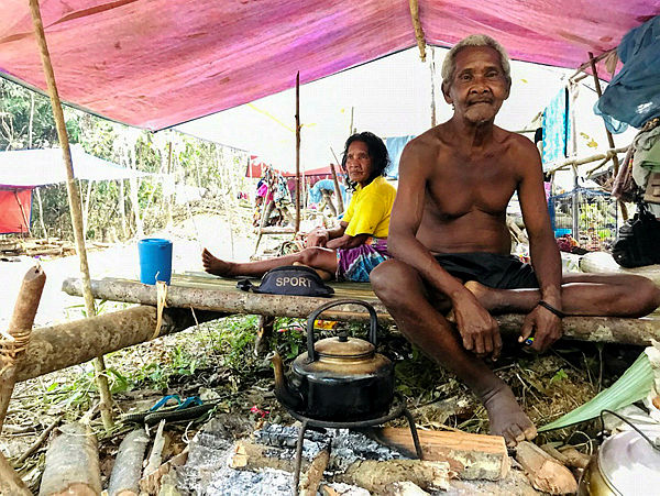 An elderly man at the temporary settlement in Kampung Gerdong, Hulu Terengganu on June 16.