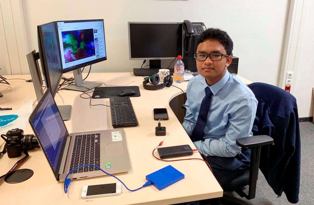 Kolej Genius @ Pintar Negara student Muhammad Amir Rafiq Mohd Rafee, 15, attends the Faculty of Electrical Engineering and Information Technology, Leibniz University in Hannover, Germany on September 9, 2019. - Bernama